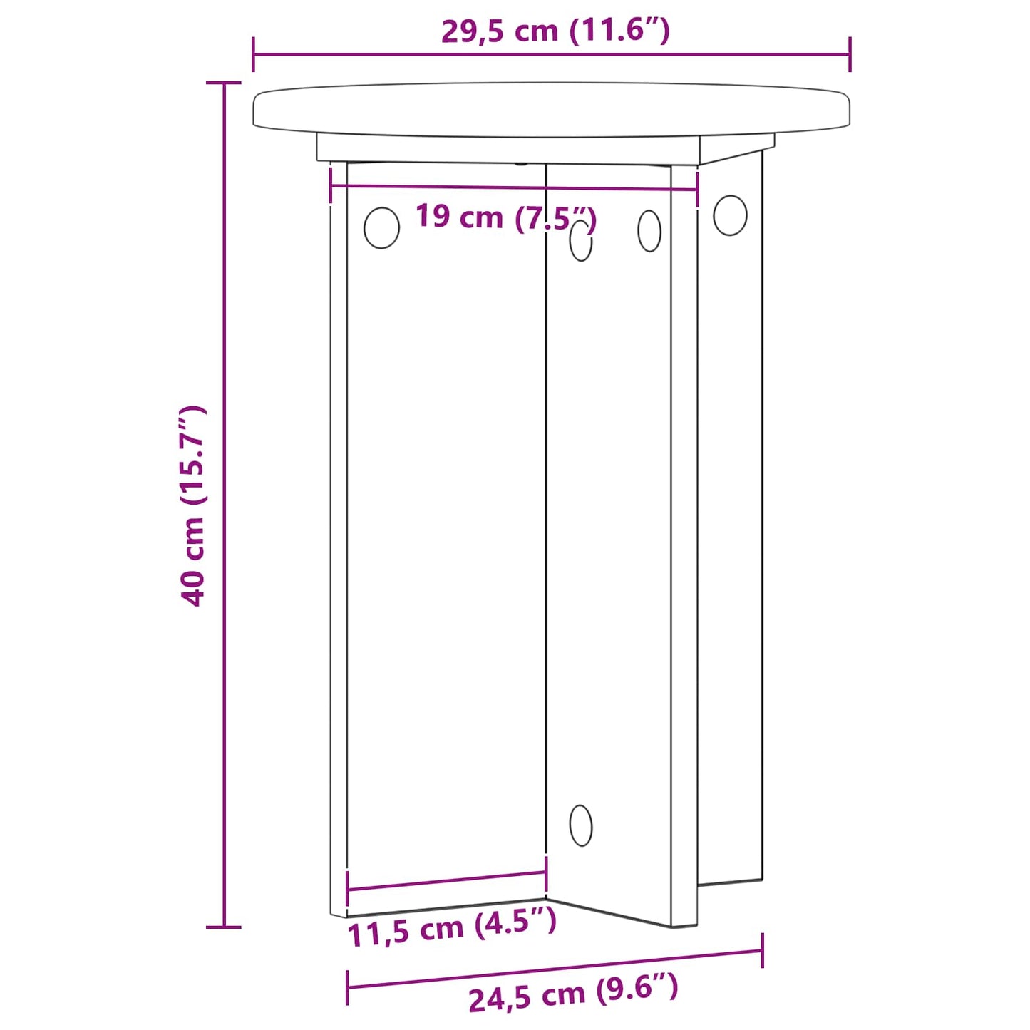 Plant Stand 2 pcs Artisan Oak Ø29.5 x 40 cm Engineered Wood