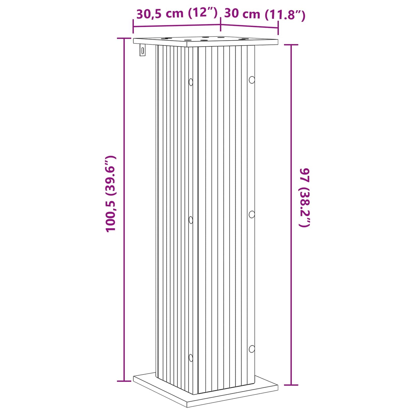 Plant Stand 2 pcs White 30.5 x 30 x 100.5 cm Engineered Wood