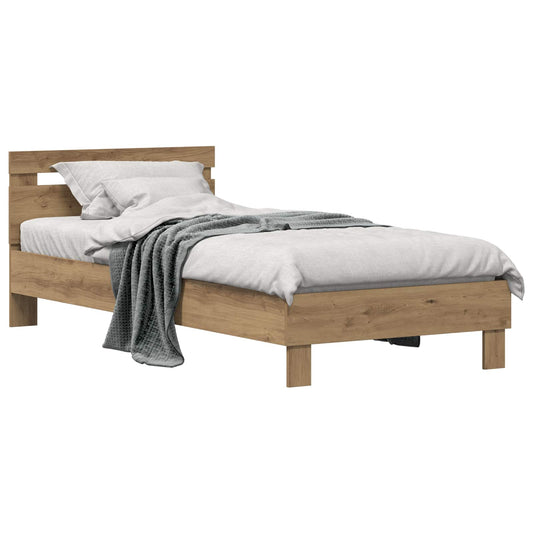 Bed Frame Artisan Oak 98.5 x 200 cm Engineered Wood