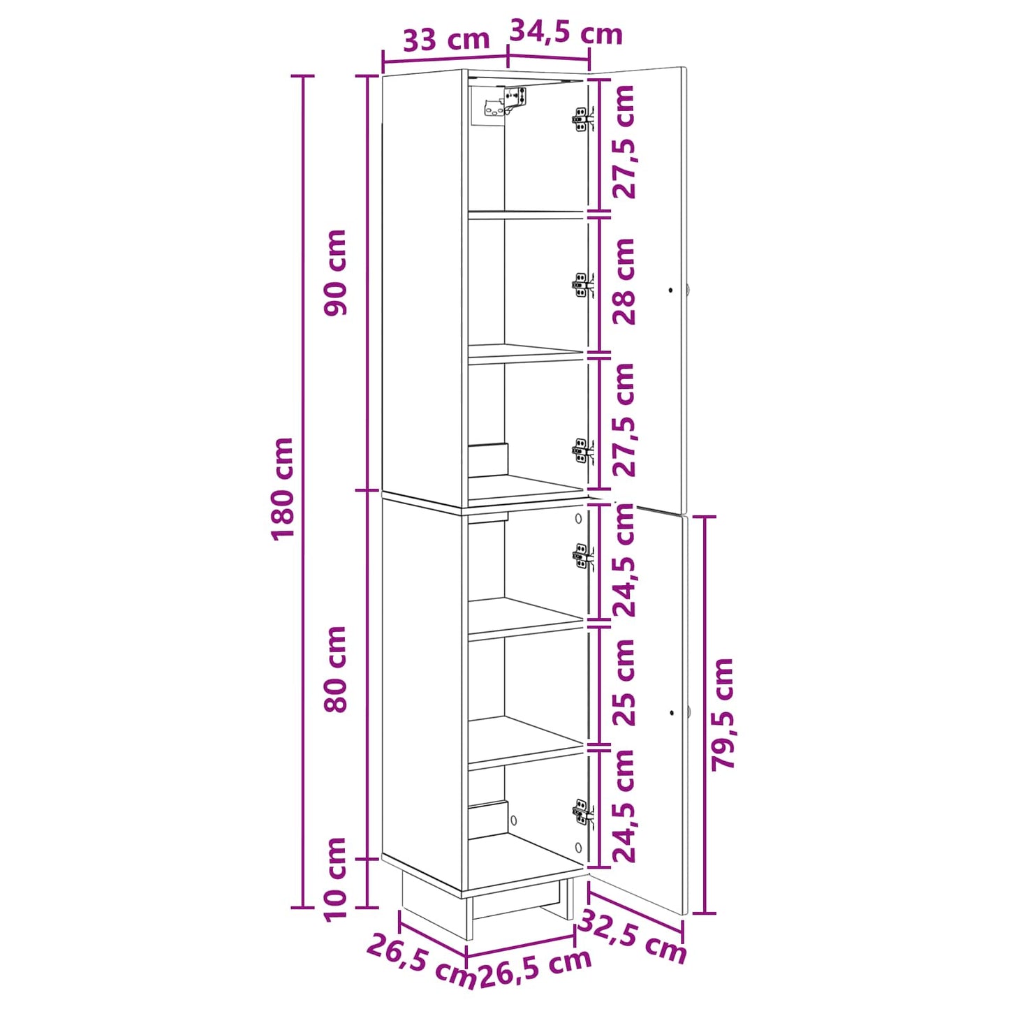 Cabinet Set 2 pcs Smoked Oak Engineered Wood