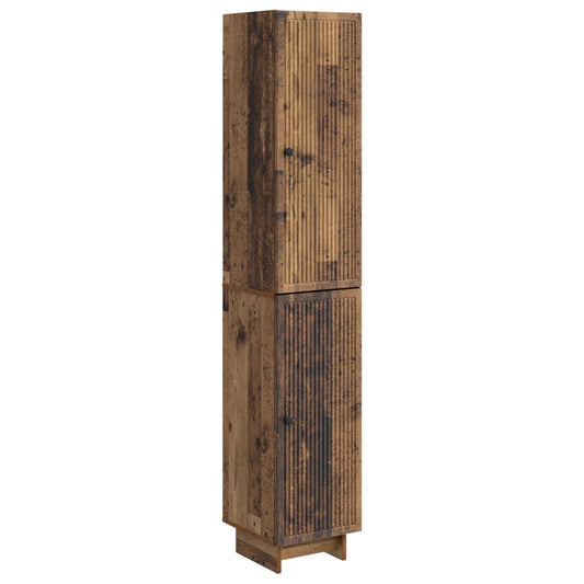 Cabinet Set 2 pcs Old Wood Engineered Wood