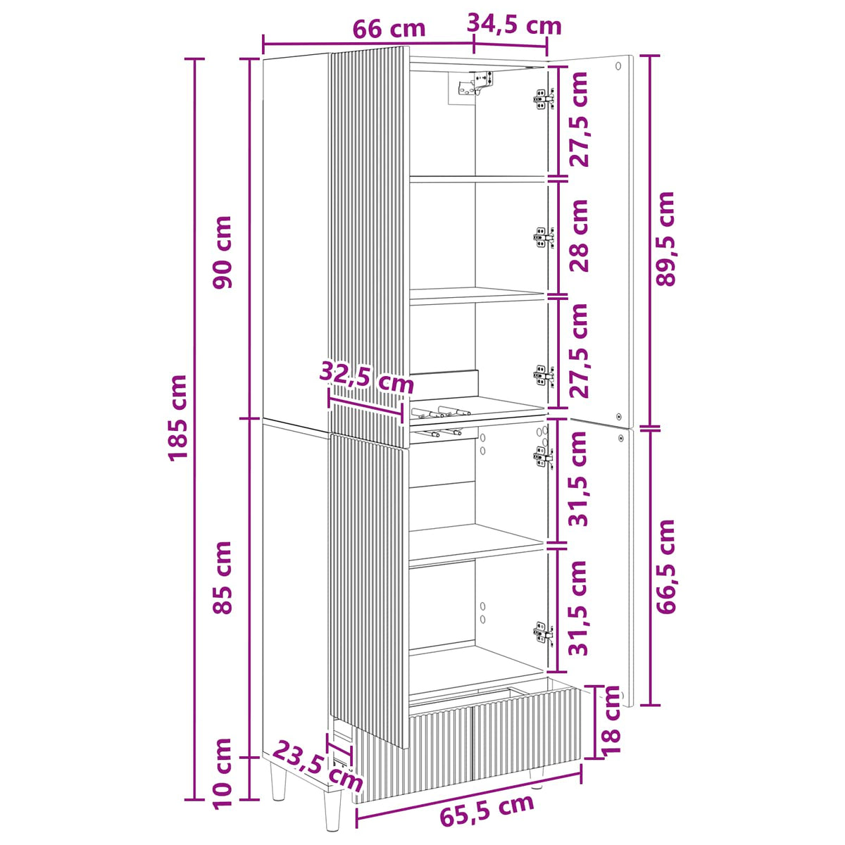 Cabinet Set 2 pcs Engineered Wood