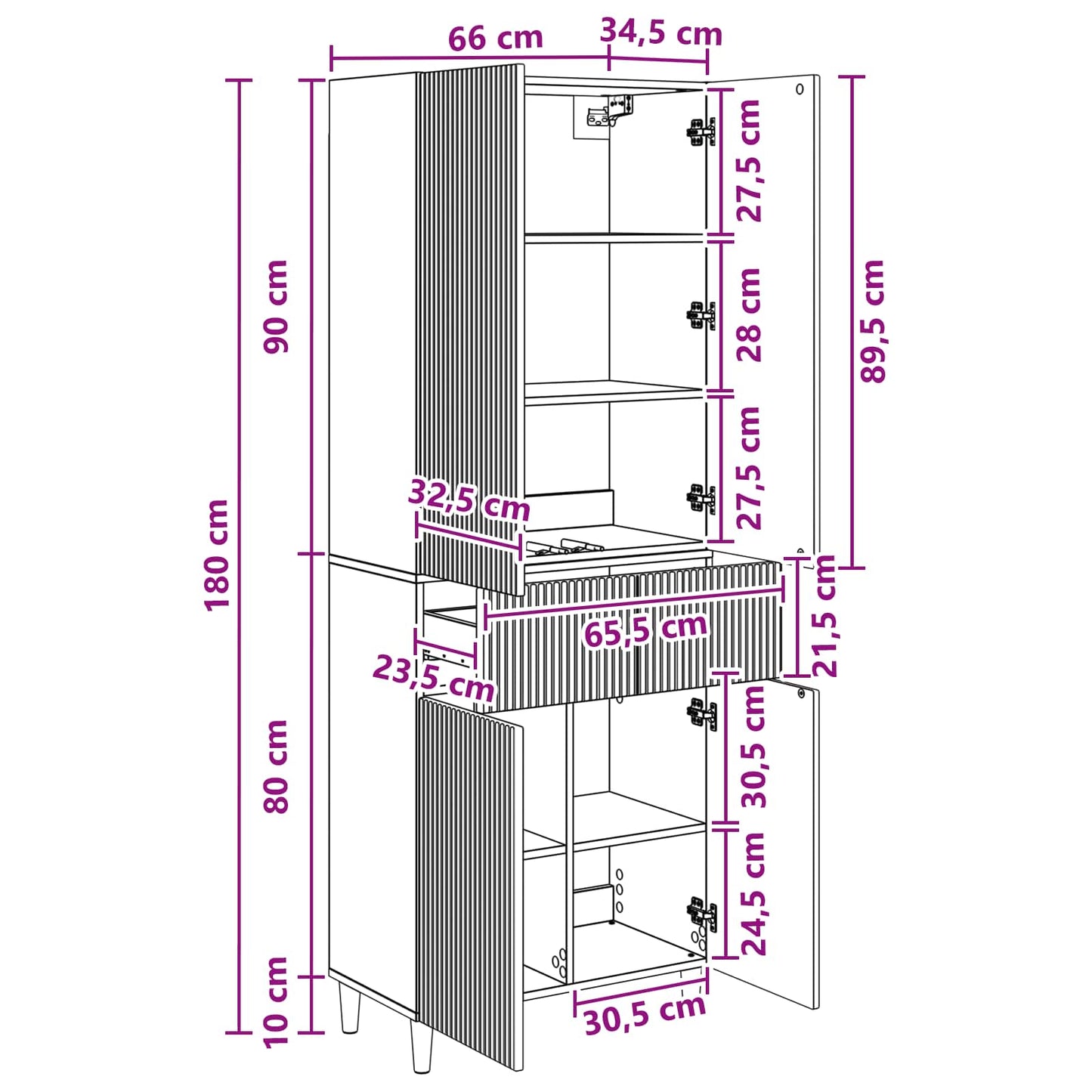 Cabinet Set 2 pcs Engineered Wood