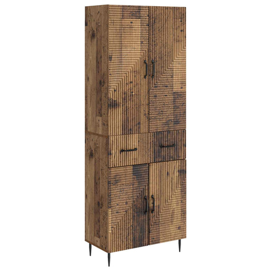 Cabinet Set 2 pcs Old Wood Engineered Wood