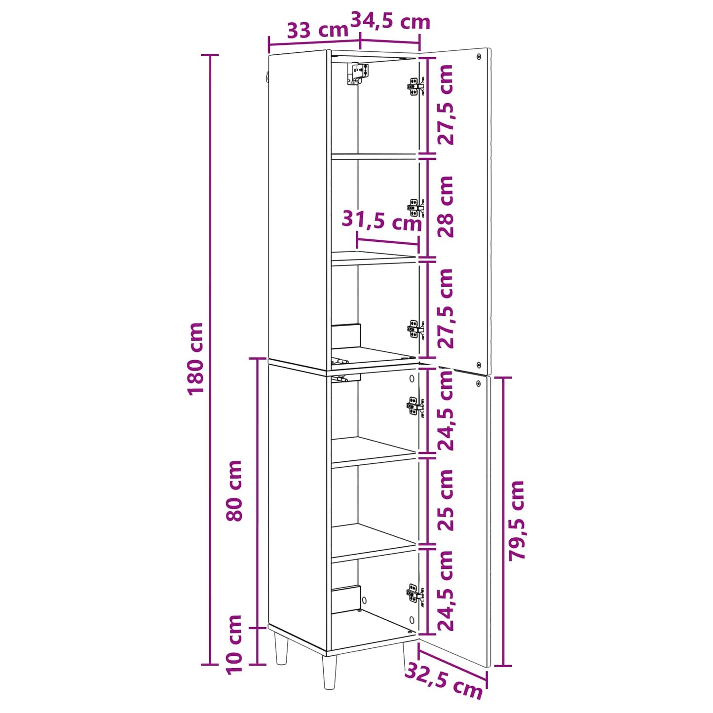 Cabinet Set 2 pcs Engineered Wood
