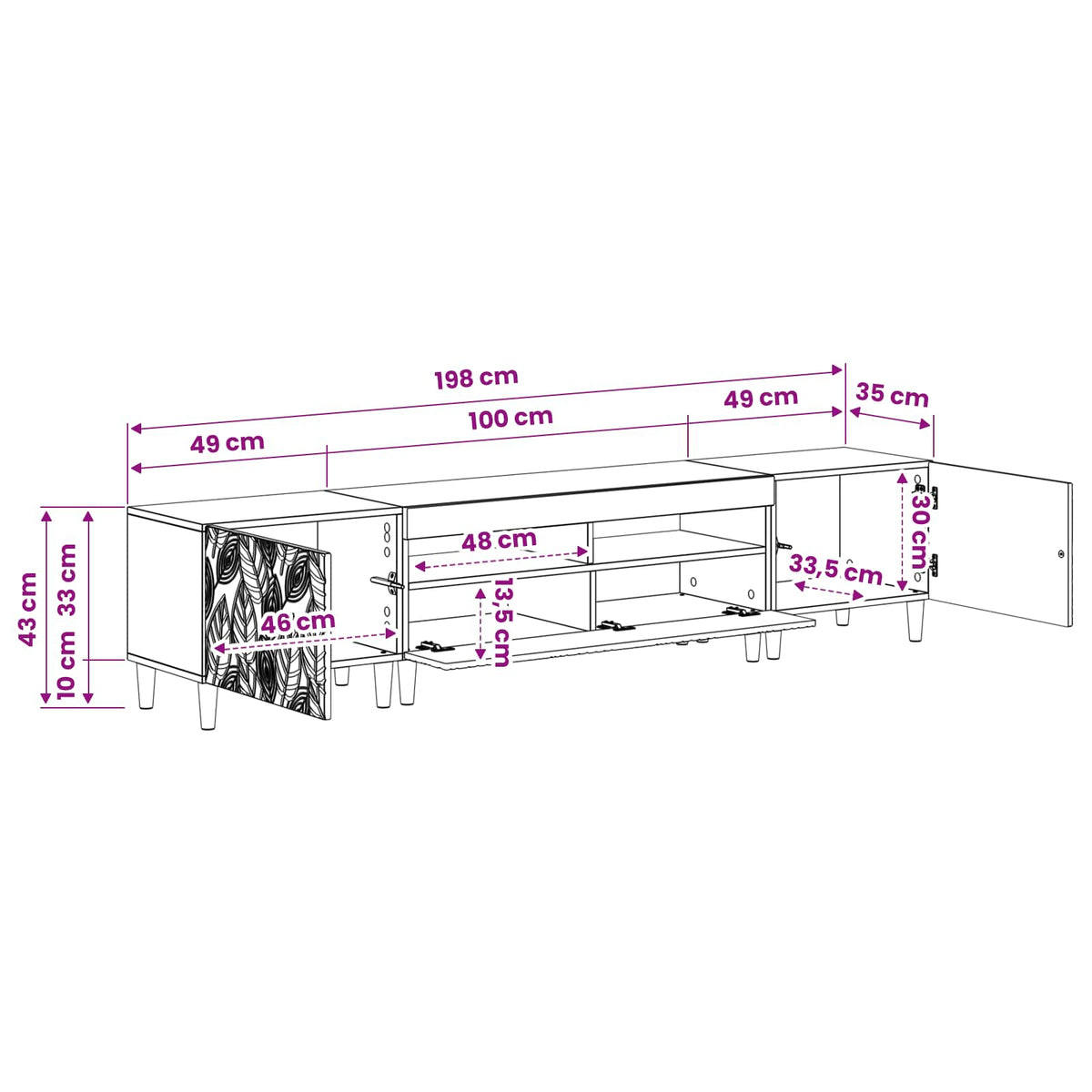 5 Piece LED TV Cabinet Sonoma Oak Engineered Wood