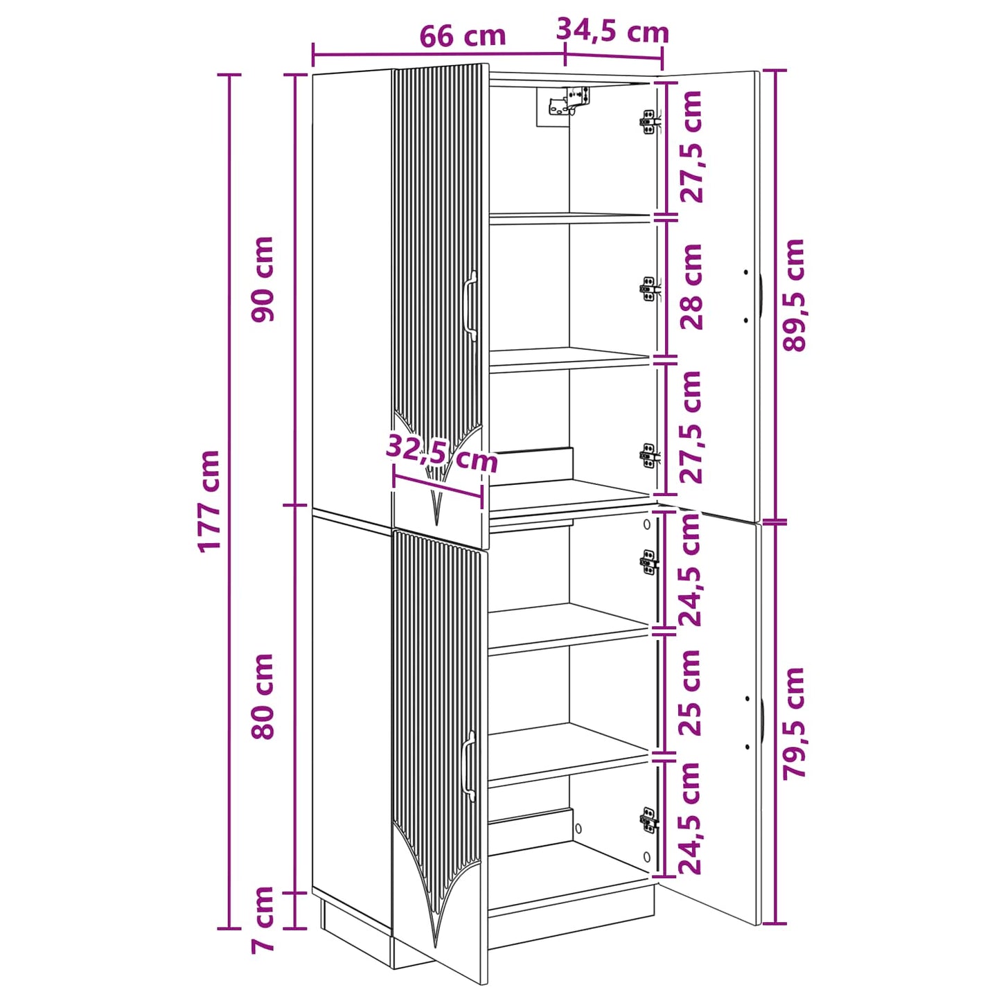 Cabinet Set 2 pcs Black Engineered Wood