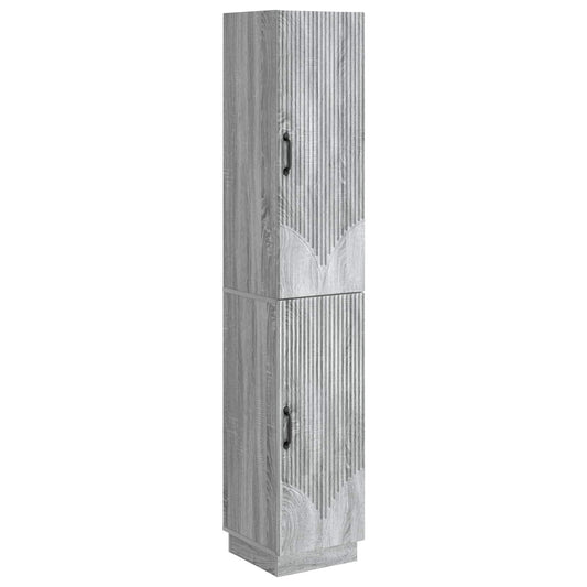 Cabinet Set 2 pcs Grey Sonoma Engineered Wood