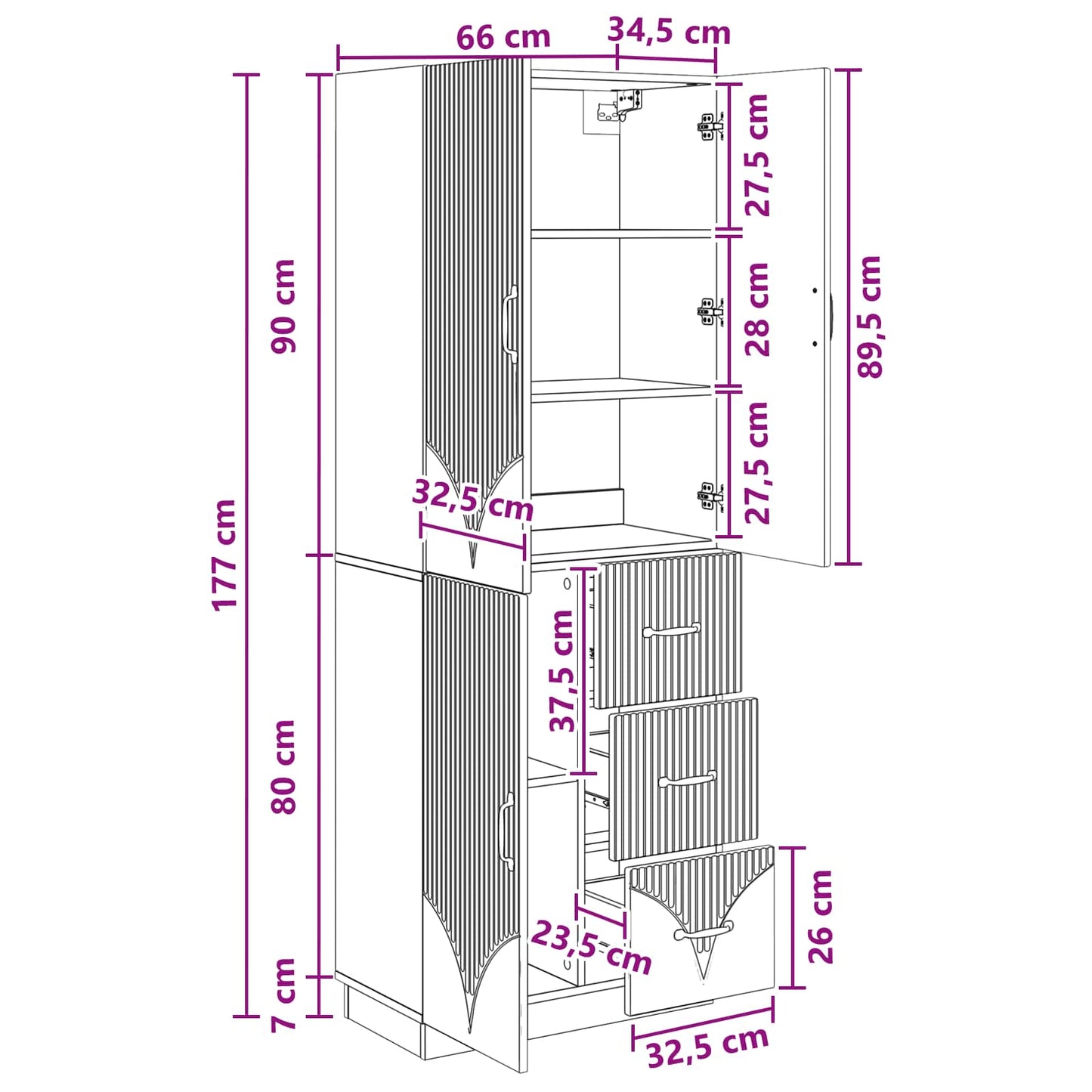 Cabinet Set 2 pcs Concrete Grey Engineered Wood