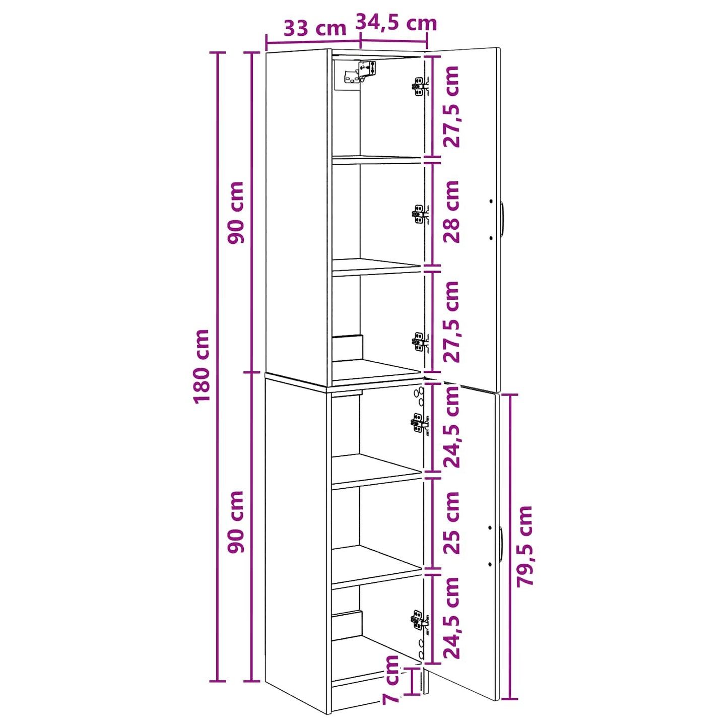 Cabinet Set 2 pcs Engineered Wood