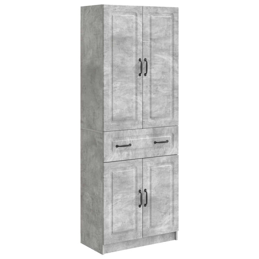 Cabinet Set 2 pcs Concrete Grey Engineered Wood