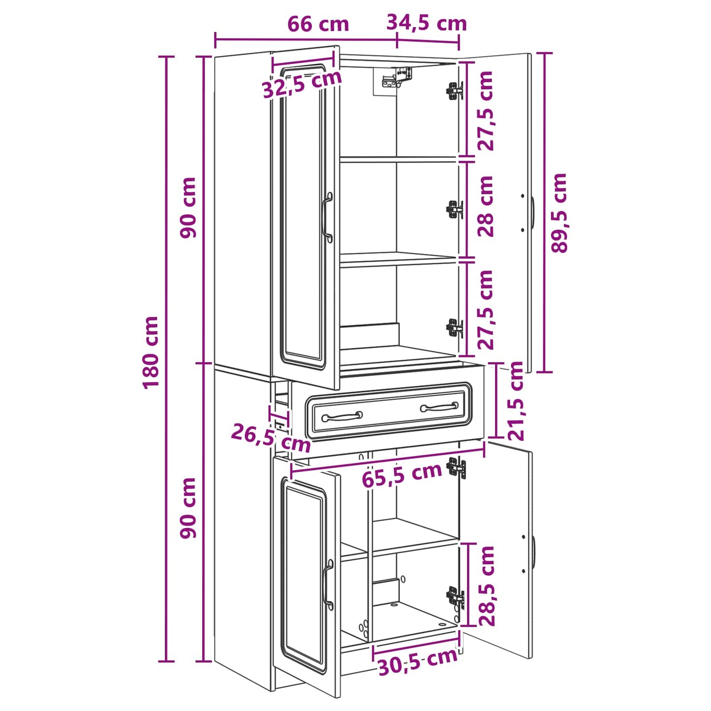 Cabinet Set 2 pcs Old Wood Engineered Wood