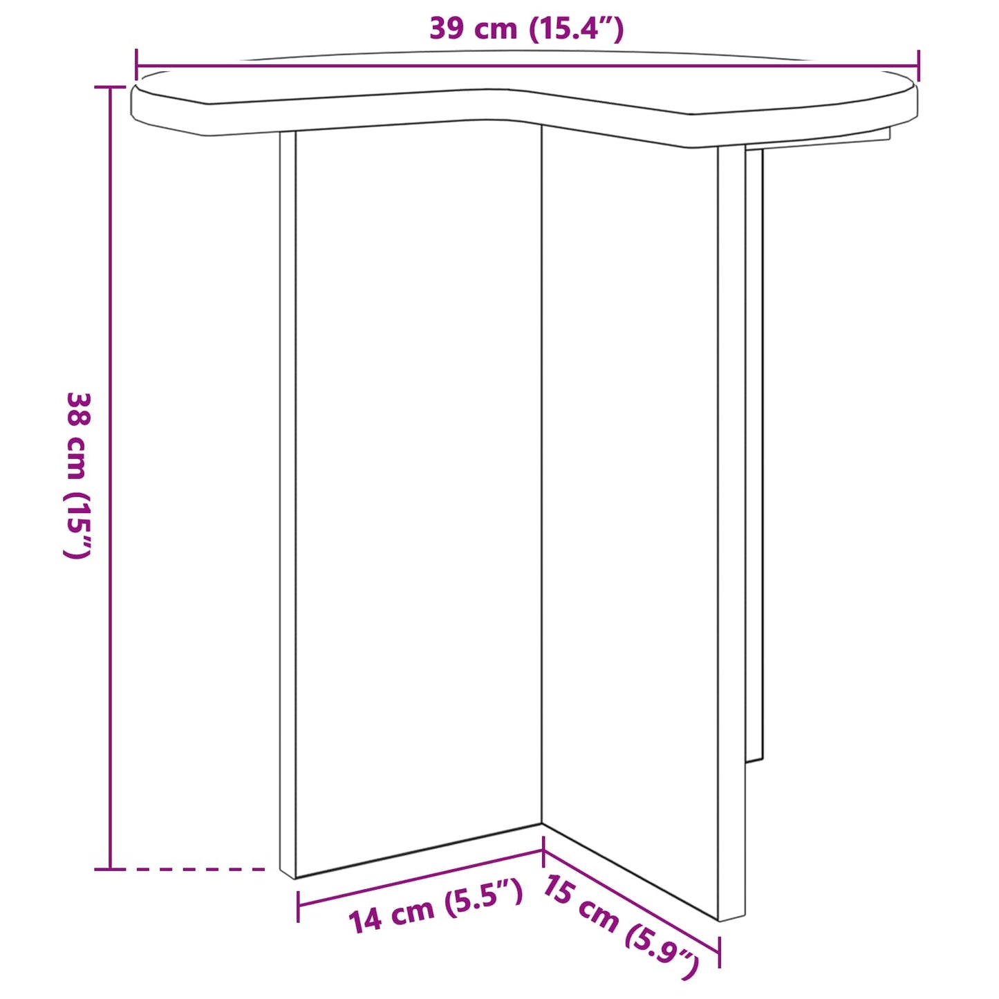 Side Table Sonoma Oak Ø 39 x 38 cm Engineered Wood