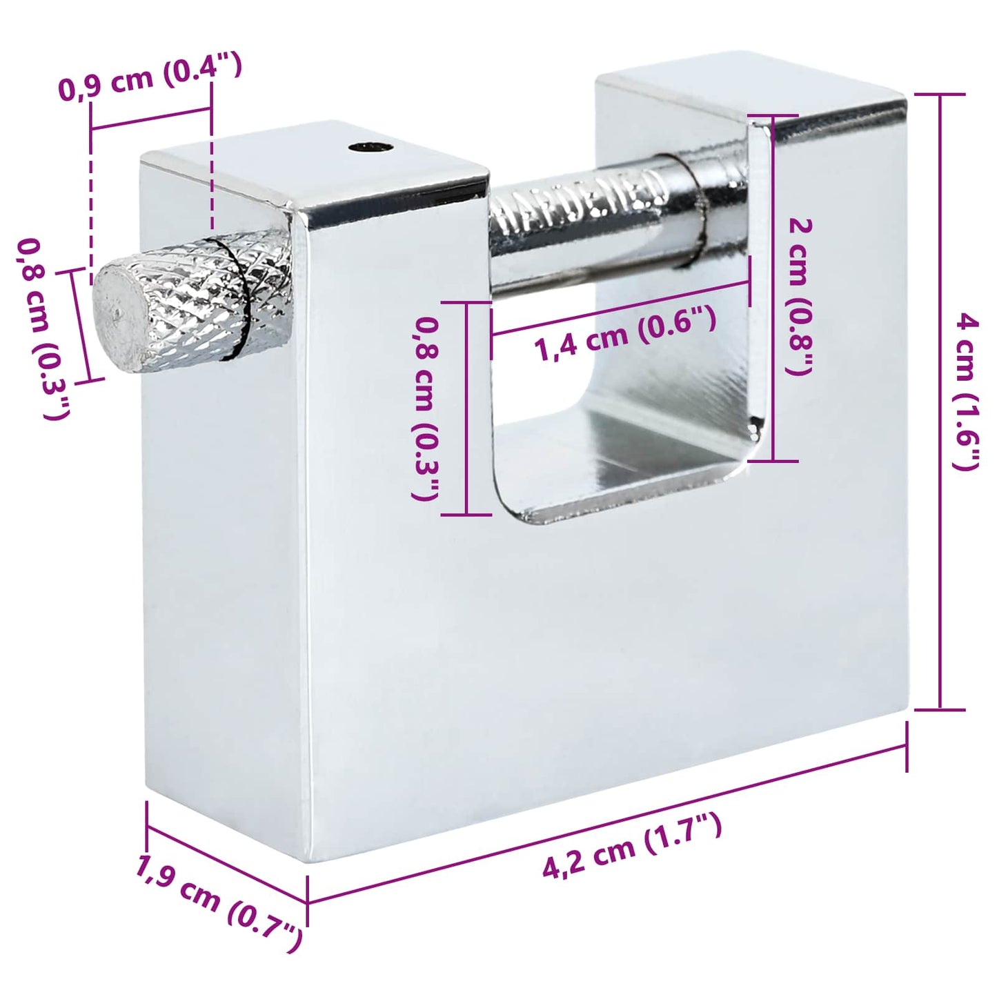 Padlock 2 pcs Silver Steel