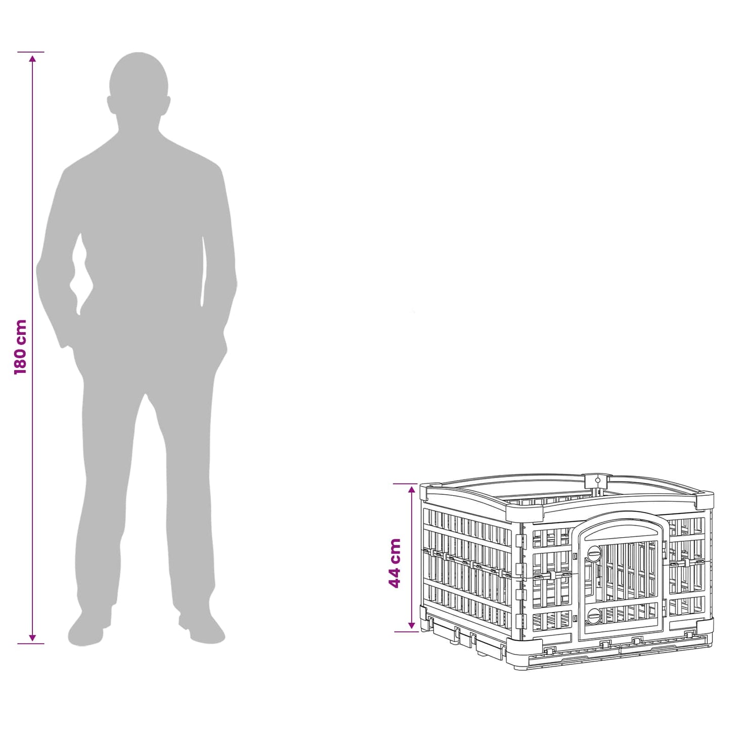 4 Panel Dog Playpen 122 x 106.5 x 82 cm Plastic White Foldable