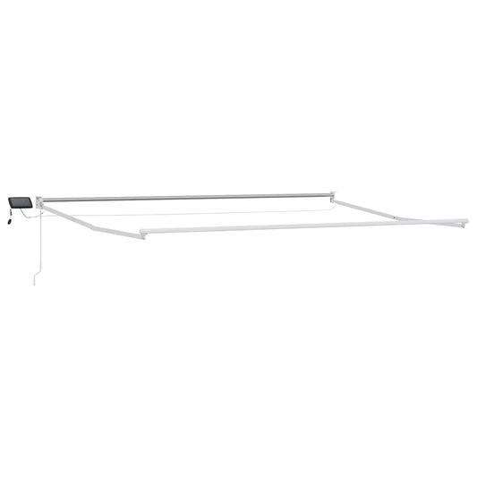 Electric Retractable Awning Frame White 4 x 2 m Aluminium