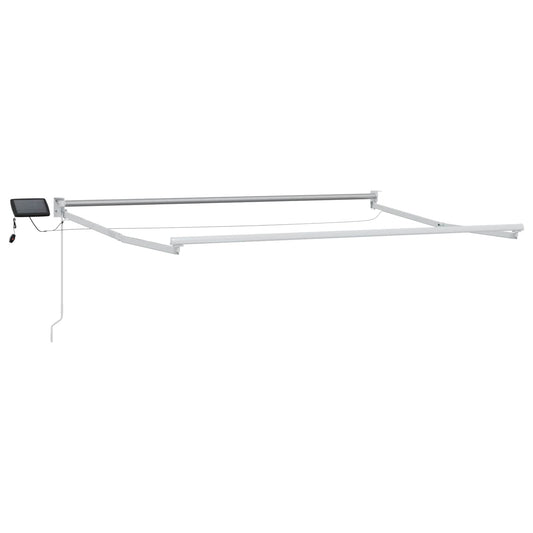 Electric Retractable Awning Frame White 3.5 x 2.5 m Aluminium