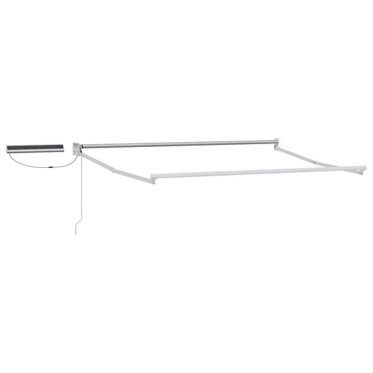 Electric Retractable Awning Frame White 2.5 x 2 m Aluminium