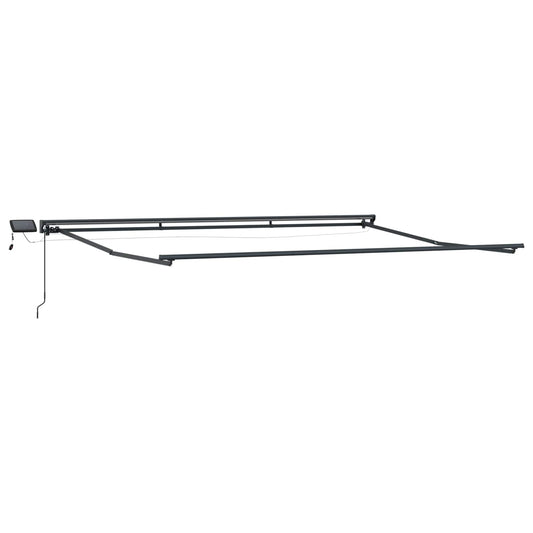 Manual Awning Frame with LEDs Anthracite 5 x 3.5 m Aluminium