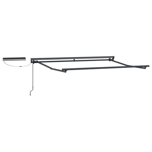 Electric Retractable Awning Frame Anthracite 3.5 x 2 m Steel