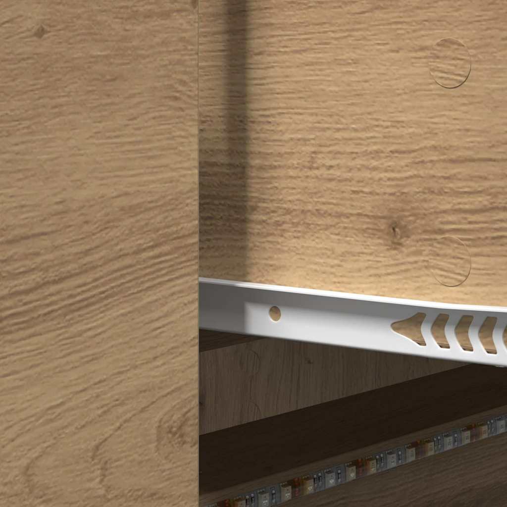 TV Cabinet with LED 140 x 34 x 40 cm Artisian Oak
