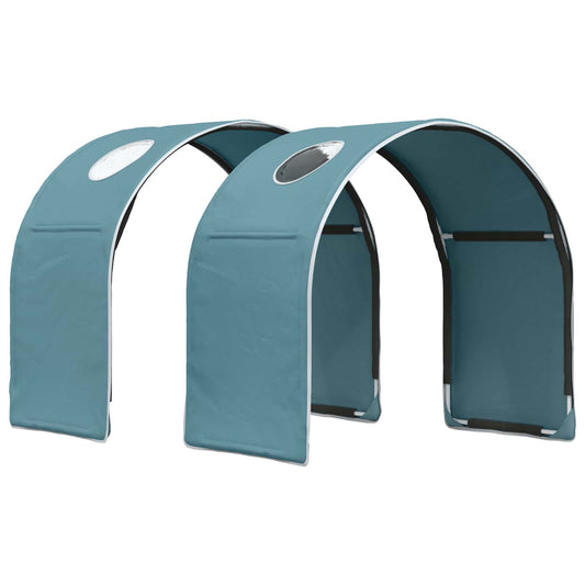 Bed Tunnel for Kids Loft Bed 2 pcs Light Blue Polyester