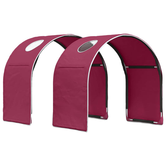 Bed Tunnel for Kids Loft Bed 2 pcs Red Polyester