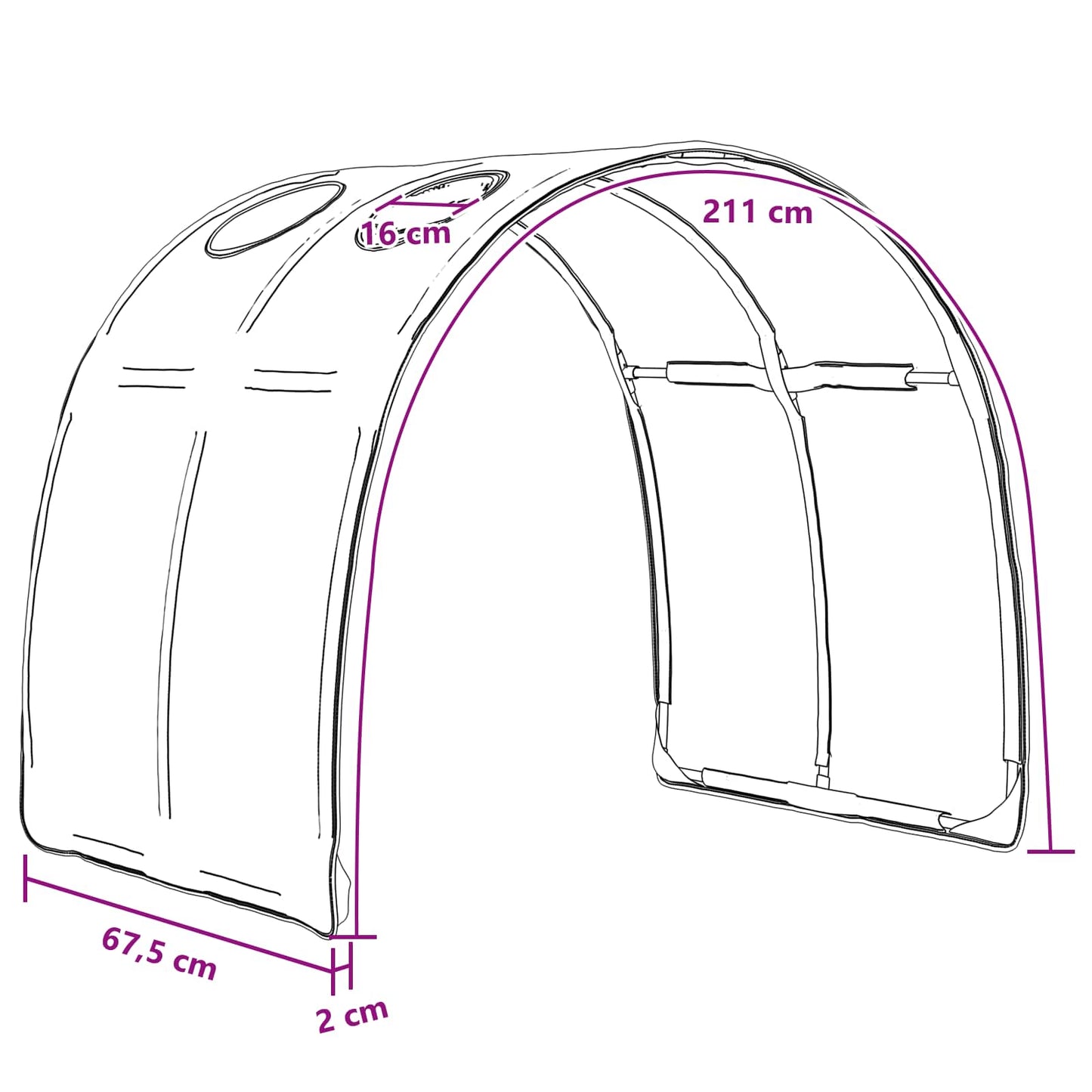 Bed Tunnel 2 pcs Blue Polyester