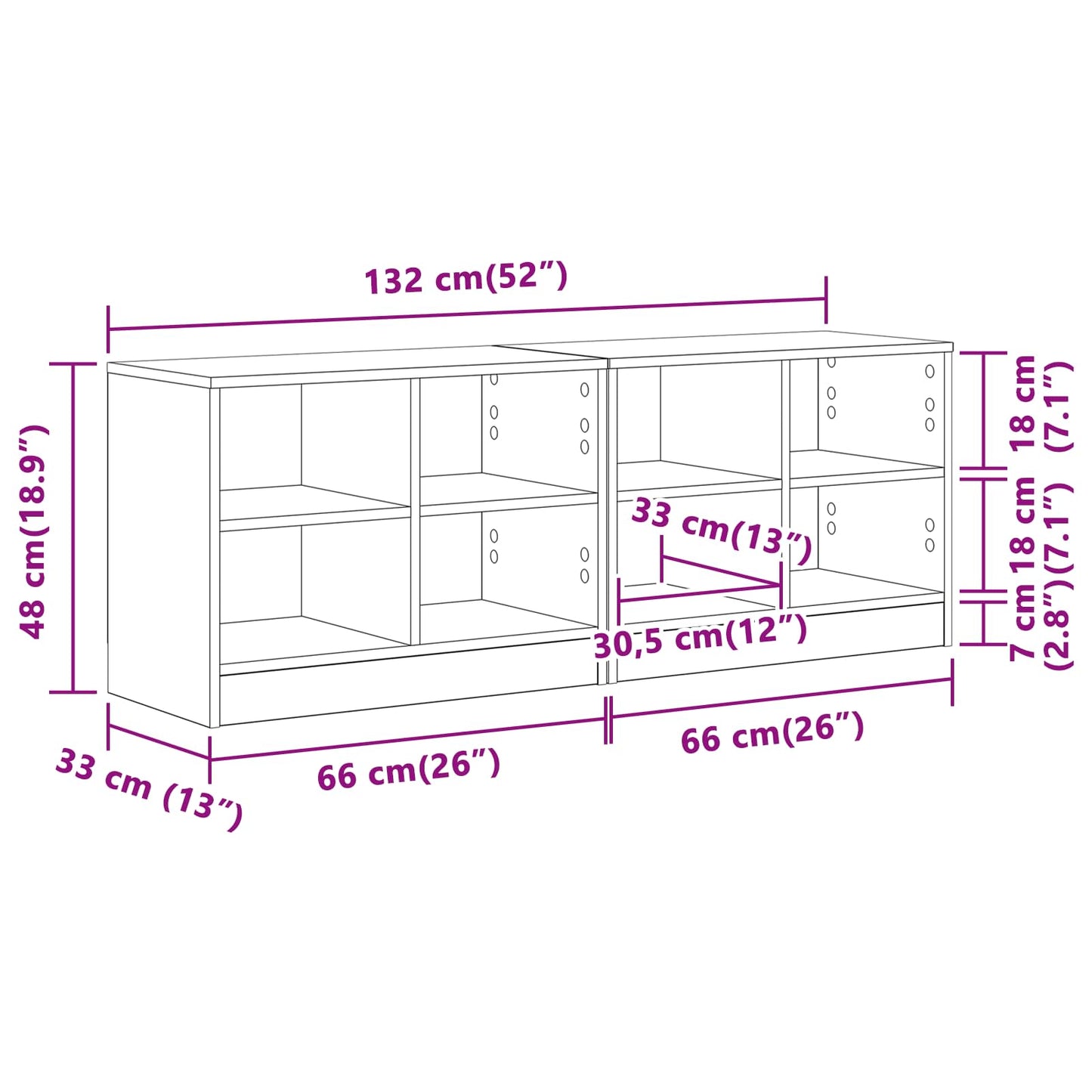 Bed Cabinet 2 pcs Old Wood 66 x 33 x 48 cm Engineered Wood