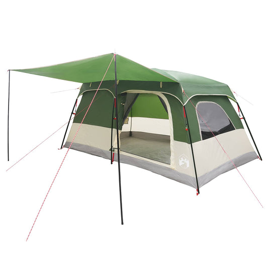 Family Tent 10-Person Green Polyester and Steel
