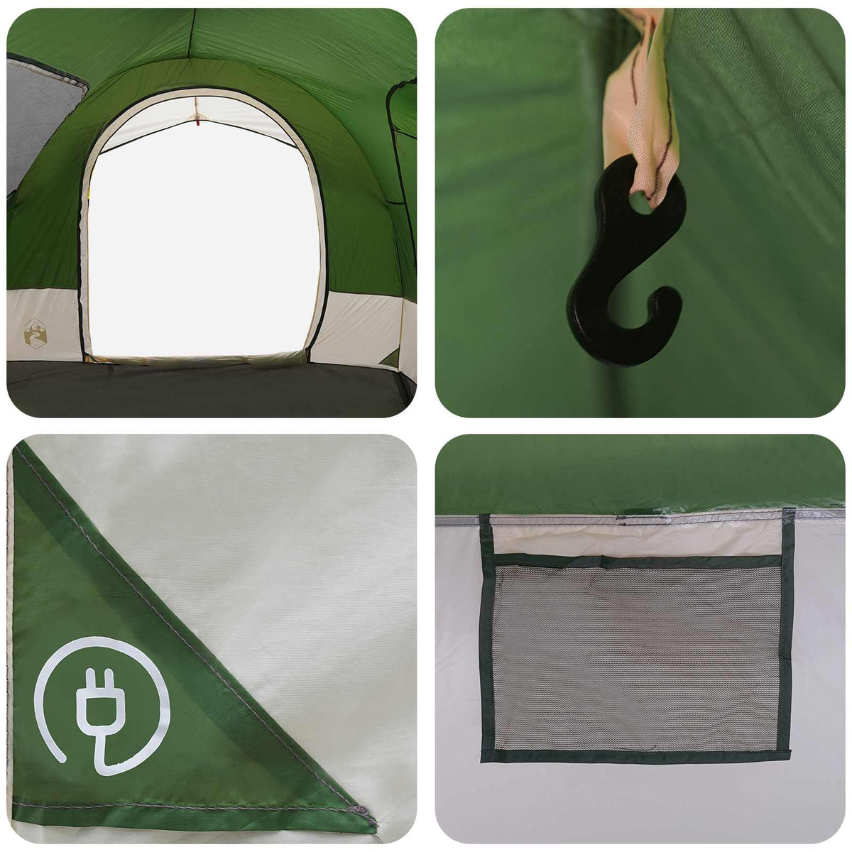 Tailgate Tent with Rainfly Water-resistant Green 4-Person