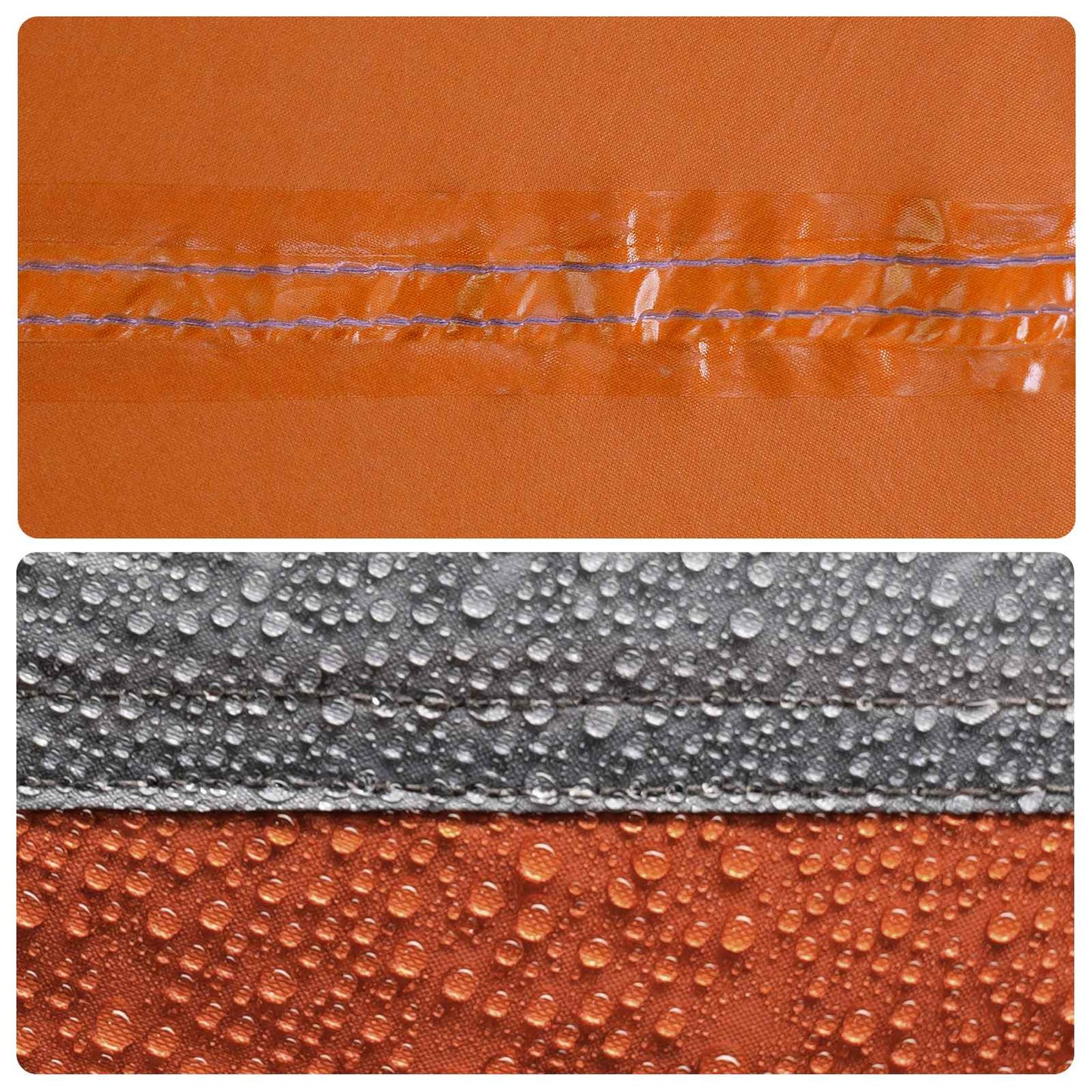 Family Tent with Roof Grey and Orange 600 x 400 x 268 cm