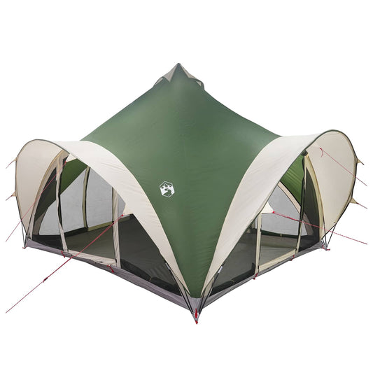 Tipi Tent with Roof Green 6-Person Polyester and Steel