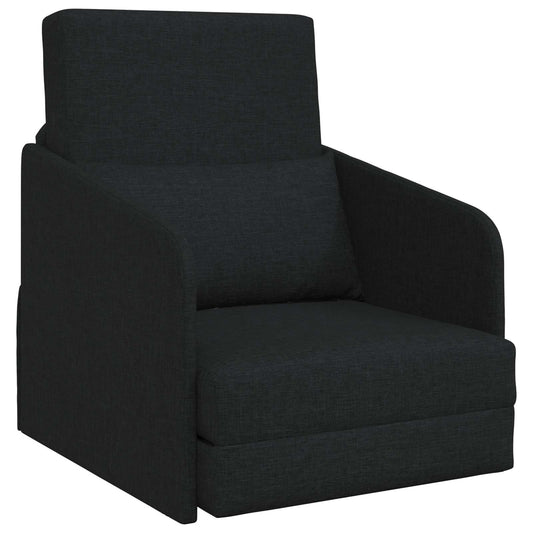 Folding Sofa Bed Black 65 x 80 x 83 cm Fabric