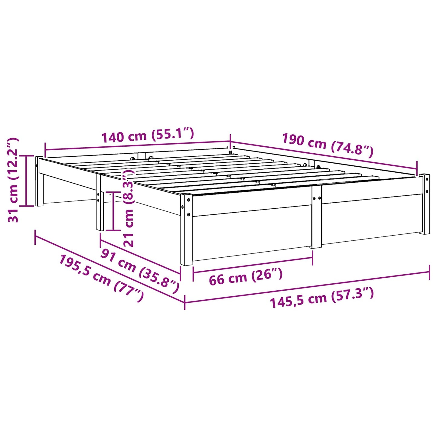 Bed Frame Solid-Pine