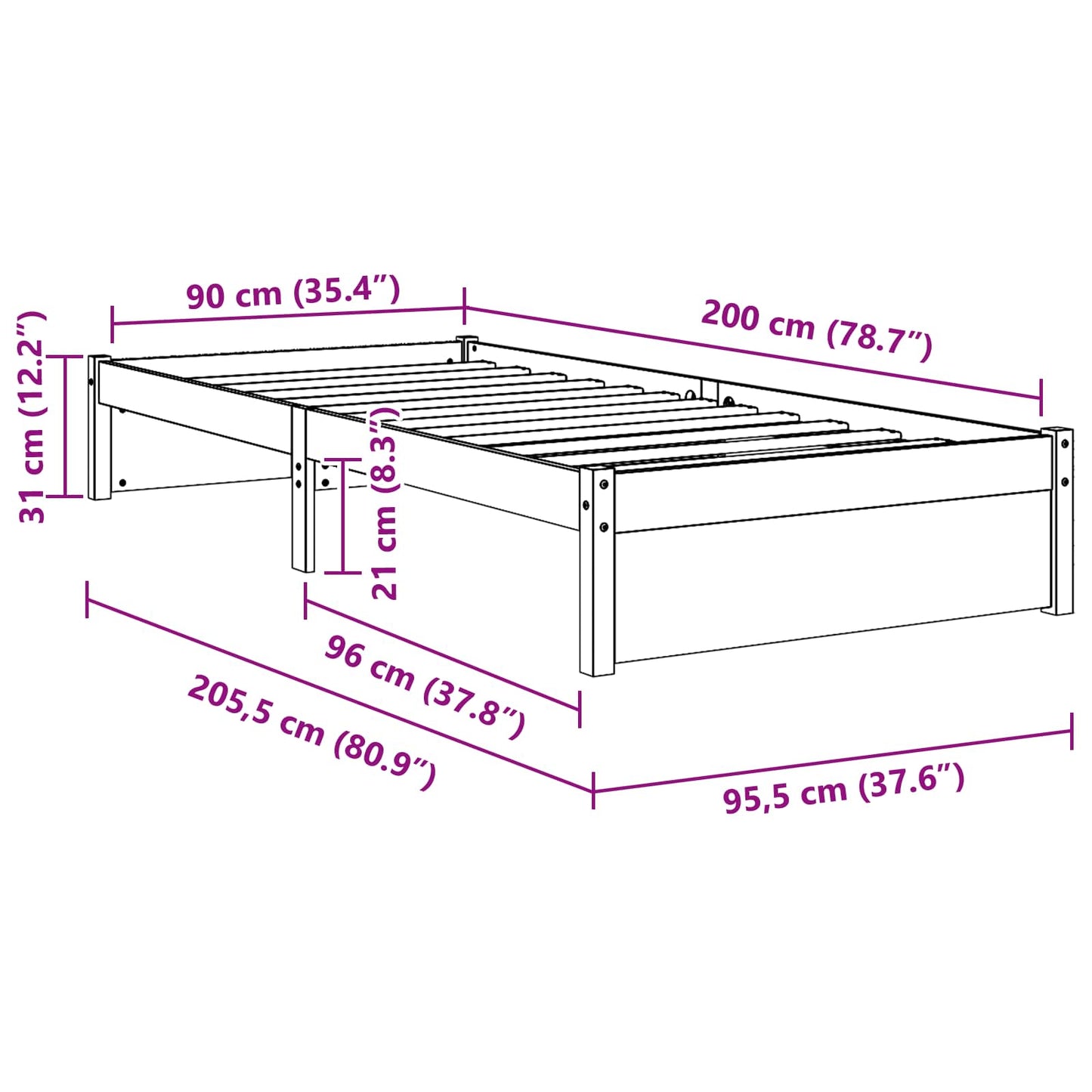 Bed Frame Solid-Pine