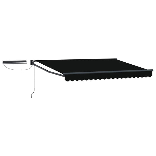 Solar Electric Awning 3.5 x 2.5 m Black 100% Polyester