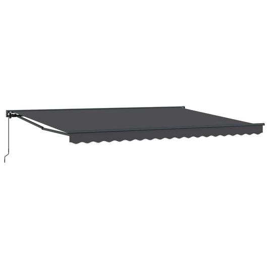Manual Retractable Awning Anthracite 4 x 3.5 m