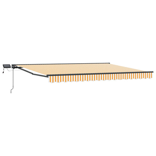 Manual Awning Frame with LEDs 4 x 2 m Polyester with PU coating