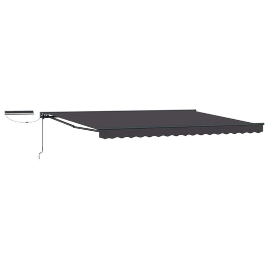 Electric Retractable Awning Anthracite and Grey 4 x 3 m