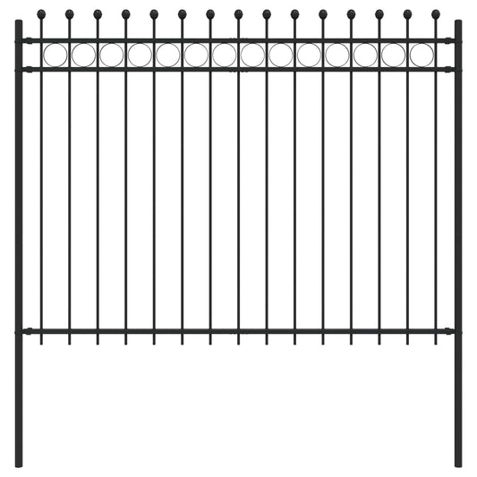 Ring Fence TILBURG 200 x 200 cm Powder-Coated Steel Black