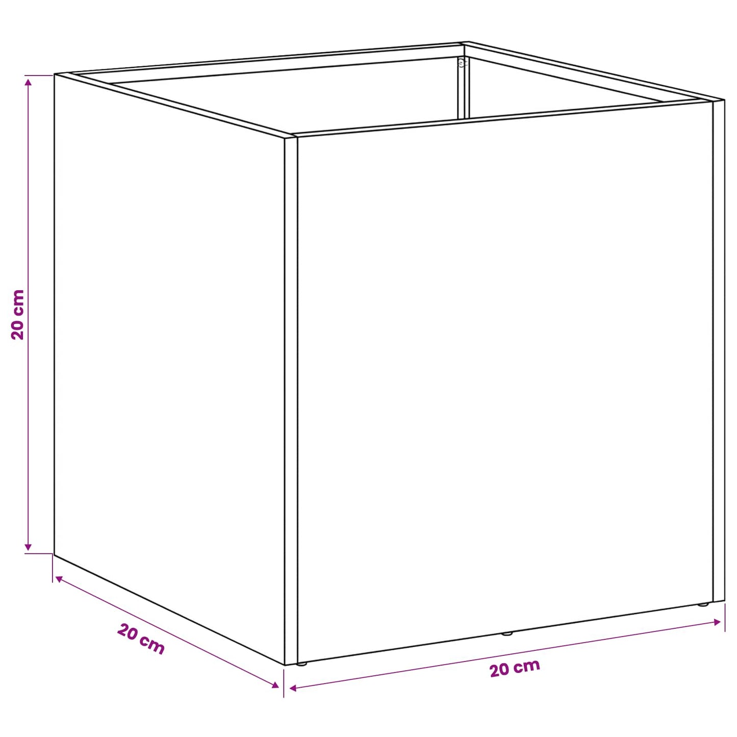 Garden Planter 2 pcs Silver 20 x 20 x 20 cm Stainless Steel