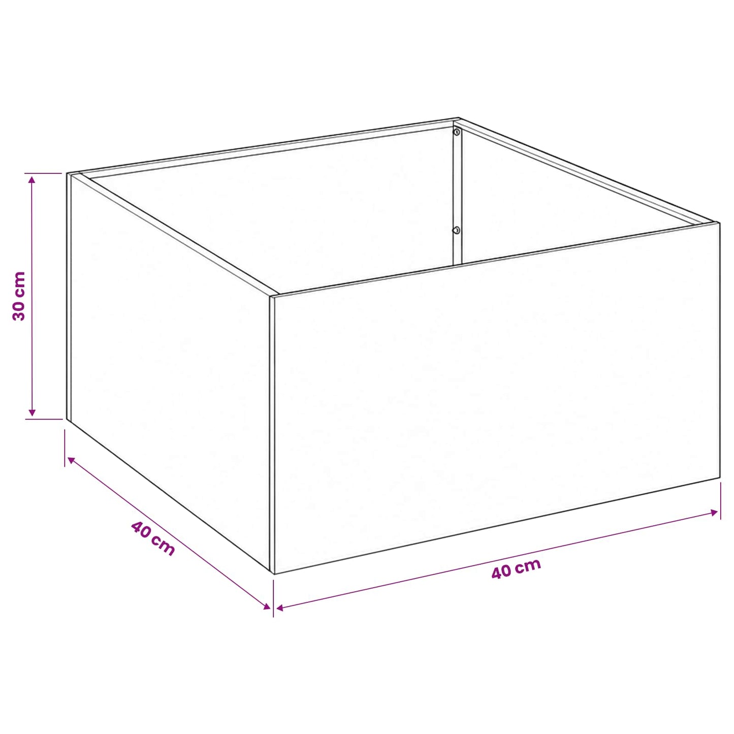 Garden Planter 2 pcs Silver 40 x 40 x 30 cm Stainless Steel
