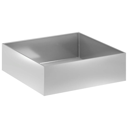 Garden Planter Silver 80 x 80 x 30 cm Galvanised Steel