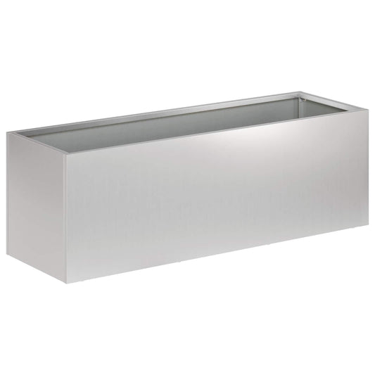 Garden Planter Silver 60 x 20 x 20 cm Galvanised Steel