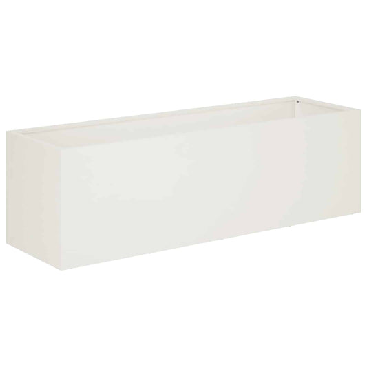 Garden Planter White 80 x 30 x 30 cm Cold-rolled Steel