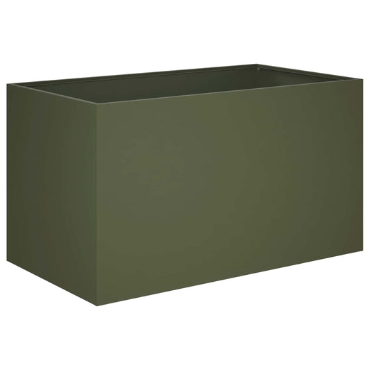 Garden Planter Olive Green 100 x 50 x 50 cm Cold-rolled Steel