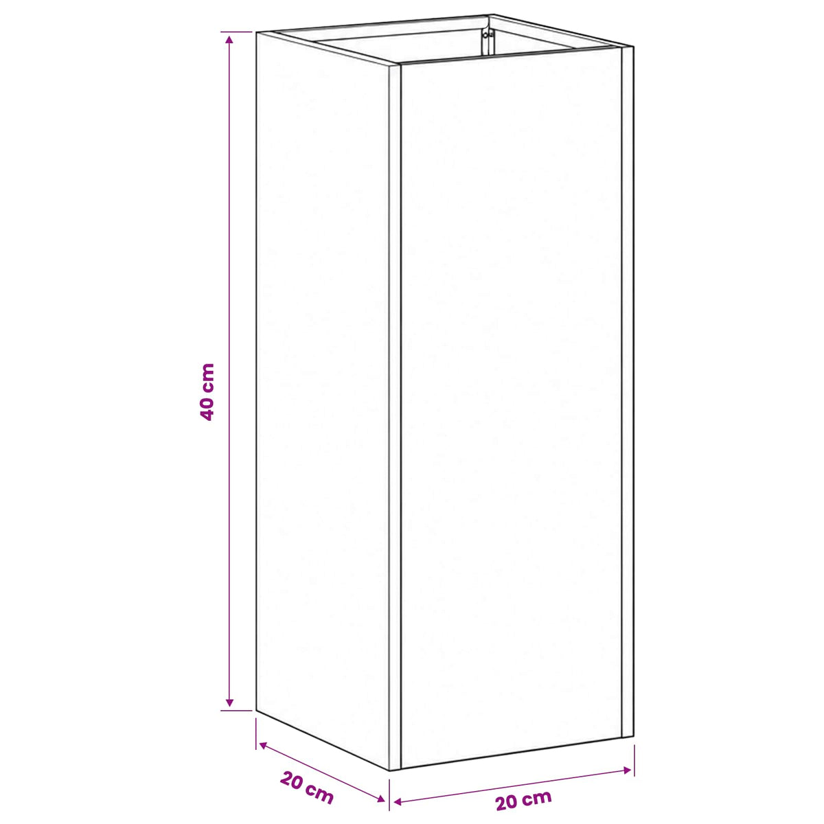 Garden Planter 2 pcs Olive Green 20 x 20 x 40 cm