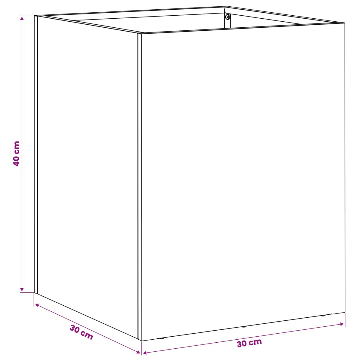 Garden Planter 2 pcs Silver 30 x 30 x 40 cm Stainless Steel