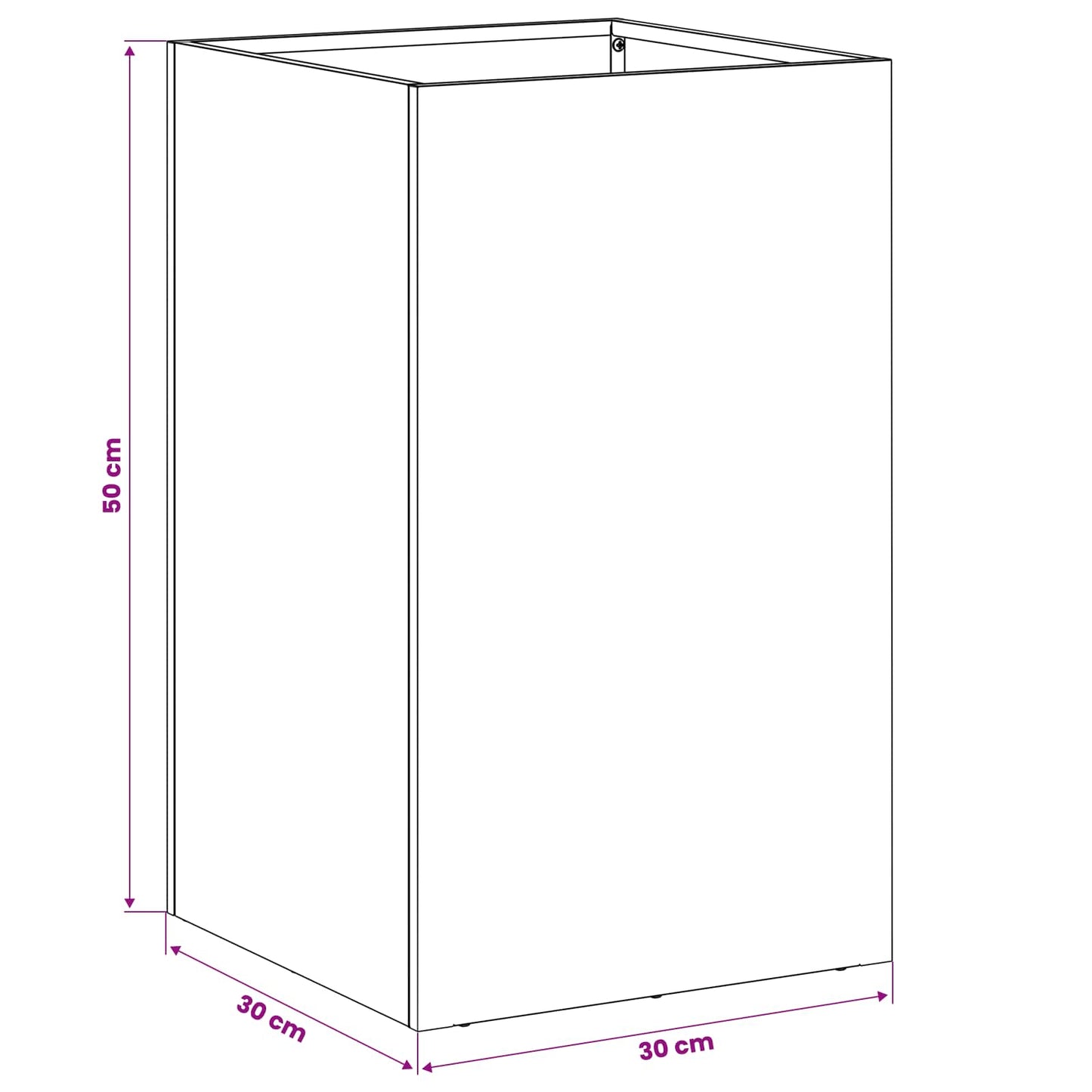 Garden Planter Olive Green 30 x 30 x 50 cm Cold-rolled Steel